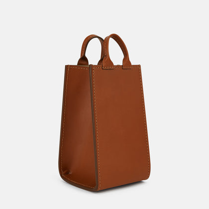 Cognac Leather Pen holder Image 1
