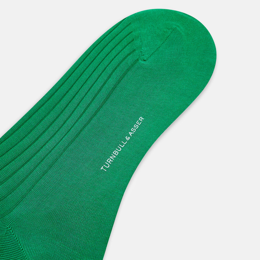 Grass Green Mid-Length Socks 13