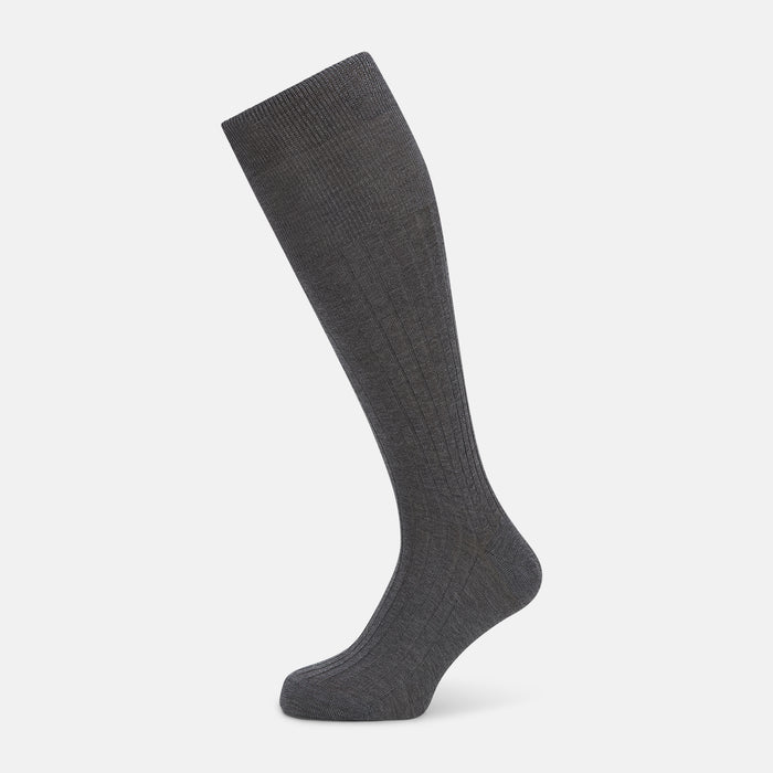 Steel Melange Long Socks