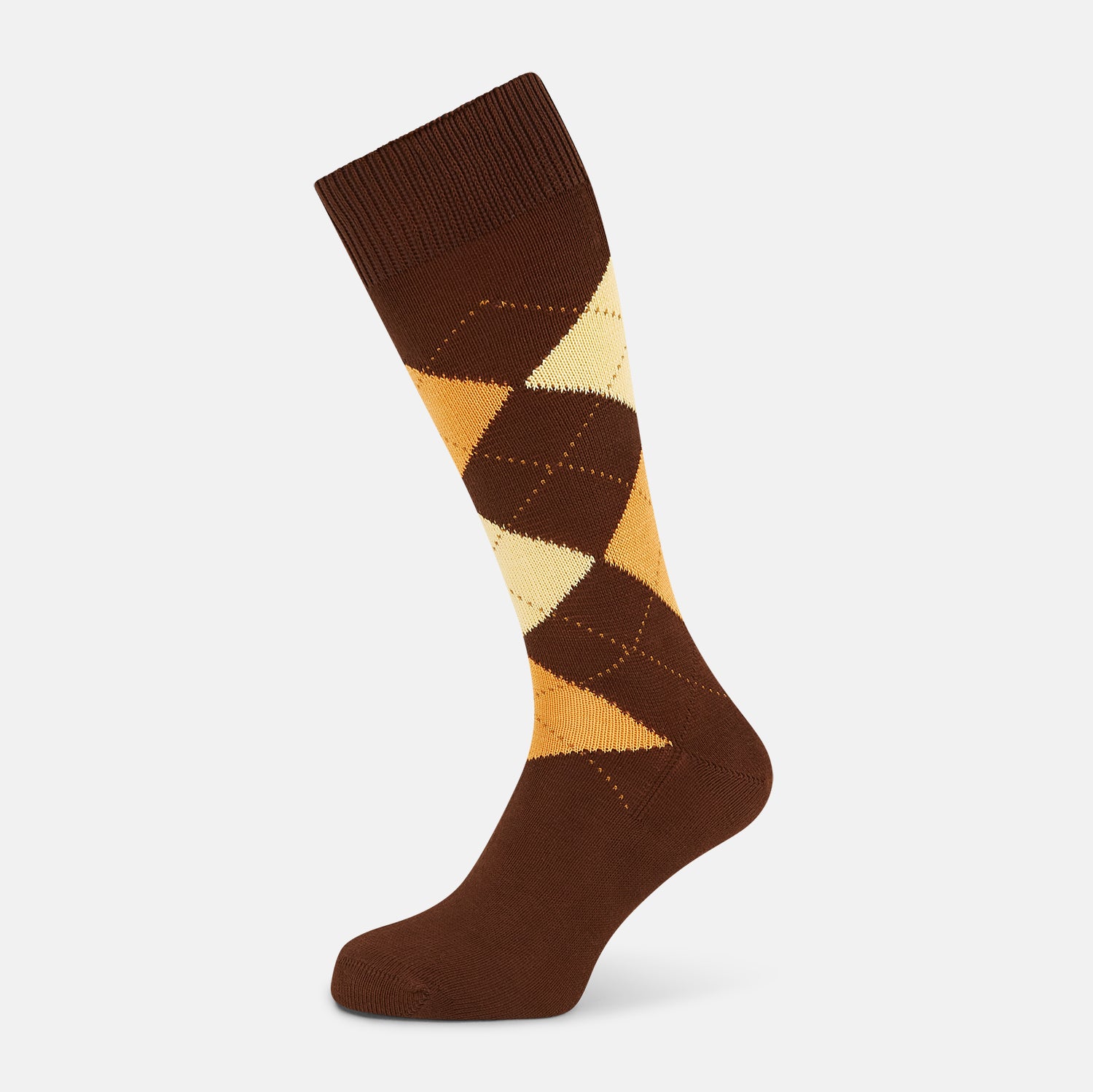 Image 1 of product Coffee Check Mid-Length Socks 13