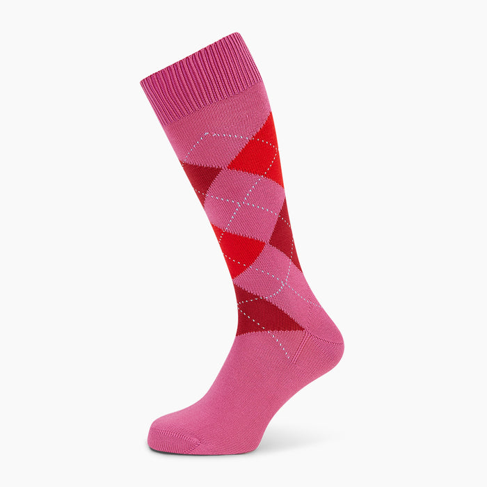 Antique Pink Check Mid-Length Socks Image 4
