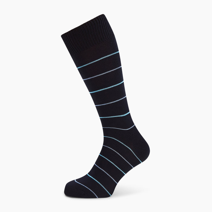 Navy Striped Mid-Length Socks Image 4