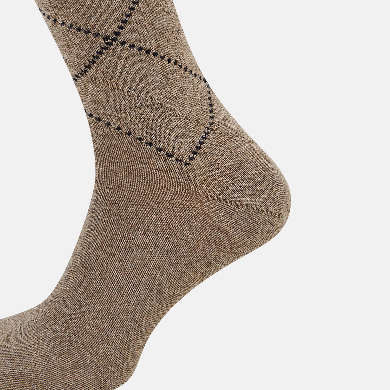 View 4 of product SOCKS LONG COTTON DIAMOND ON CAMEL 12