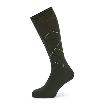 SOCKS SHORT COTTON DIAMOND ON OLIVE Image 4