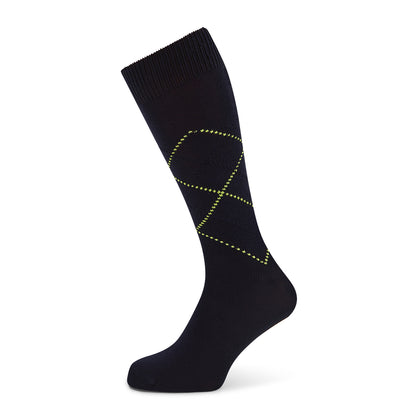 Navy Diamond Mid-Length Socks Image 4