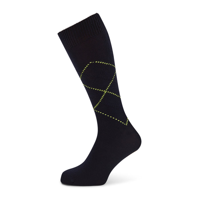 Navy Diamond Mid-Length Socks Image 4
