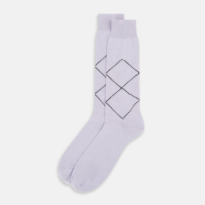 Light Pink Diamond Mid-Length Socks Image 1