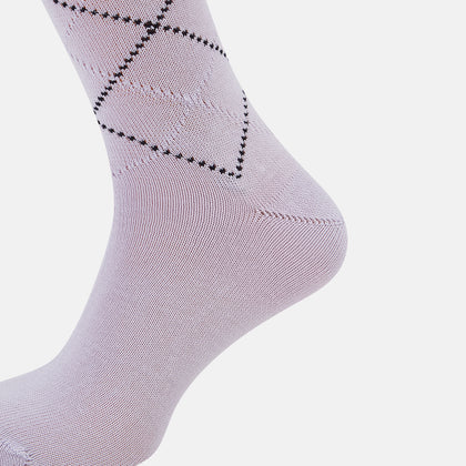Light Pink Diamond Mid-Length Socks Image 3