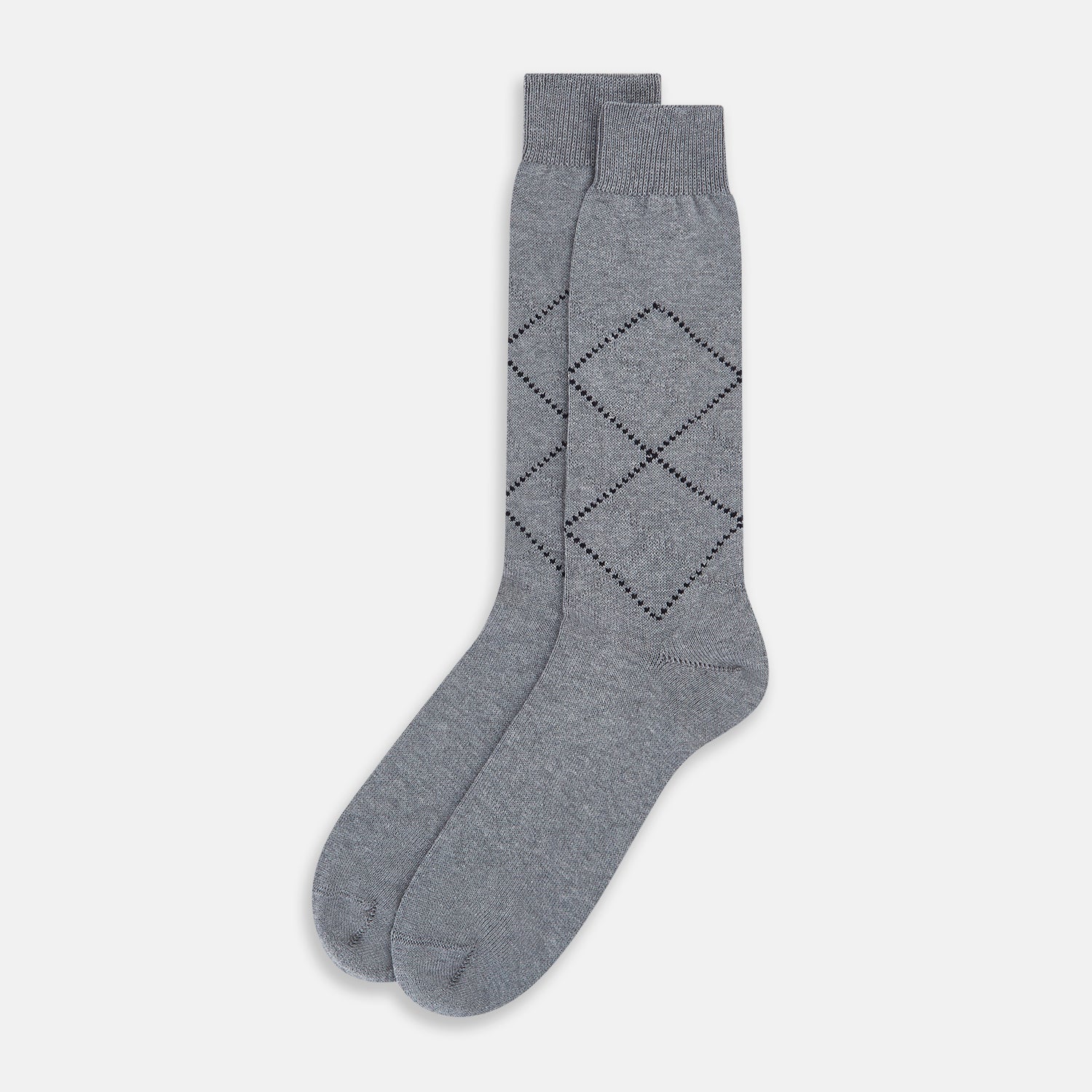 View 2 of product SOCKS SHORT COTTON DIAMOND ON LIGHT GREY MELANAGE 11+