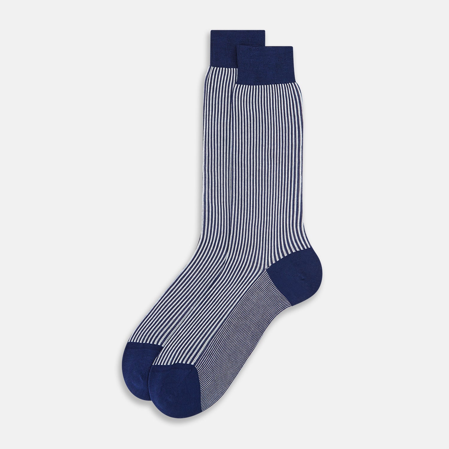 View 2 of product SOCKS SHORT COTTON ROYAL BLUE AND WHITE STRIPE 10+
