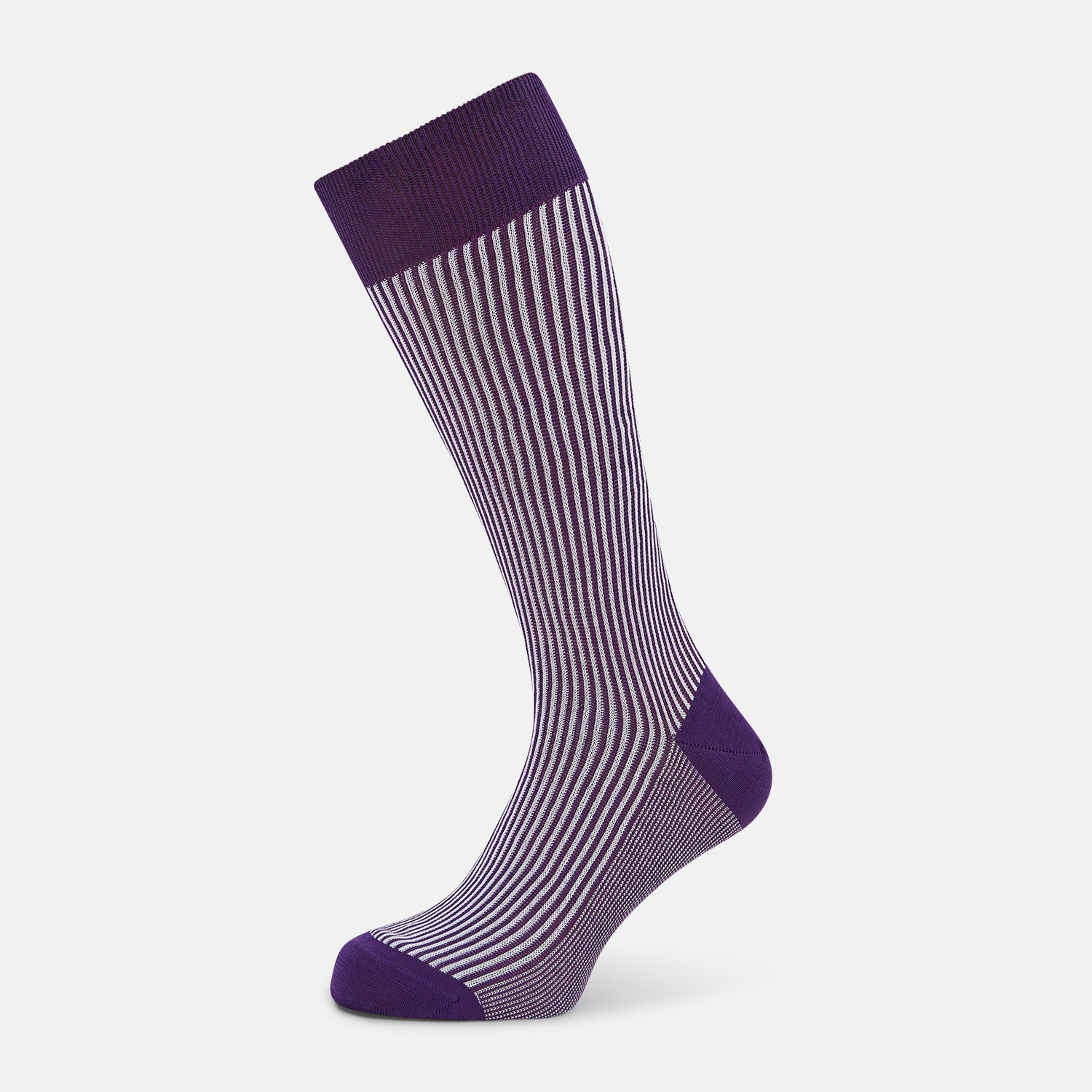 View 1 of product SOCKS SHORT COTTON PURPLE AND WHITE STRIPE 10+