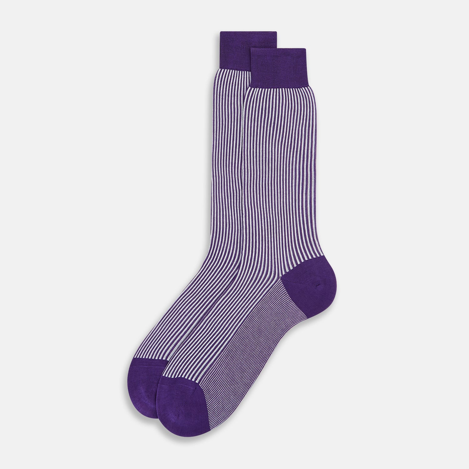 View 2 of product SOCKS SHORT COTTON PURPLE AND WHITE STRIPE 10+