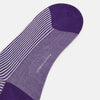 View 3 of product SOCKS SHORT COTTON PURPLE AND WHITE STRIPE 10+