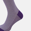 View 4 of product SOCKS SHORT COTTON PURPLE AND WHITE STRIPE 10+