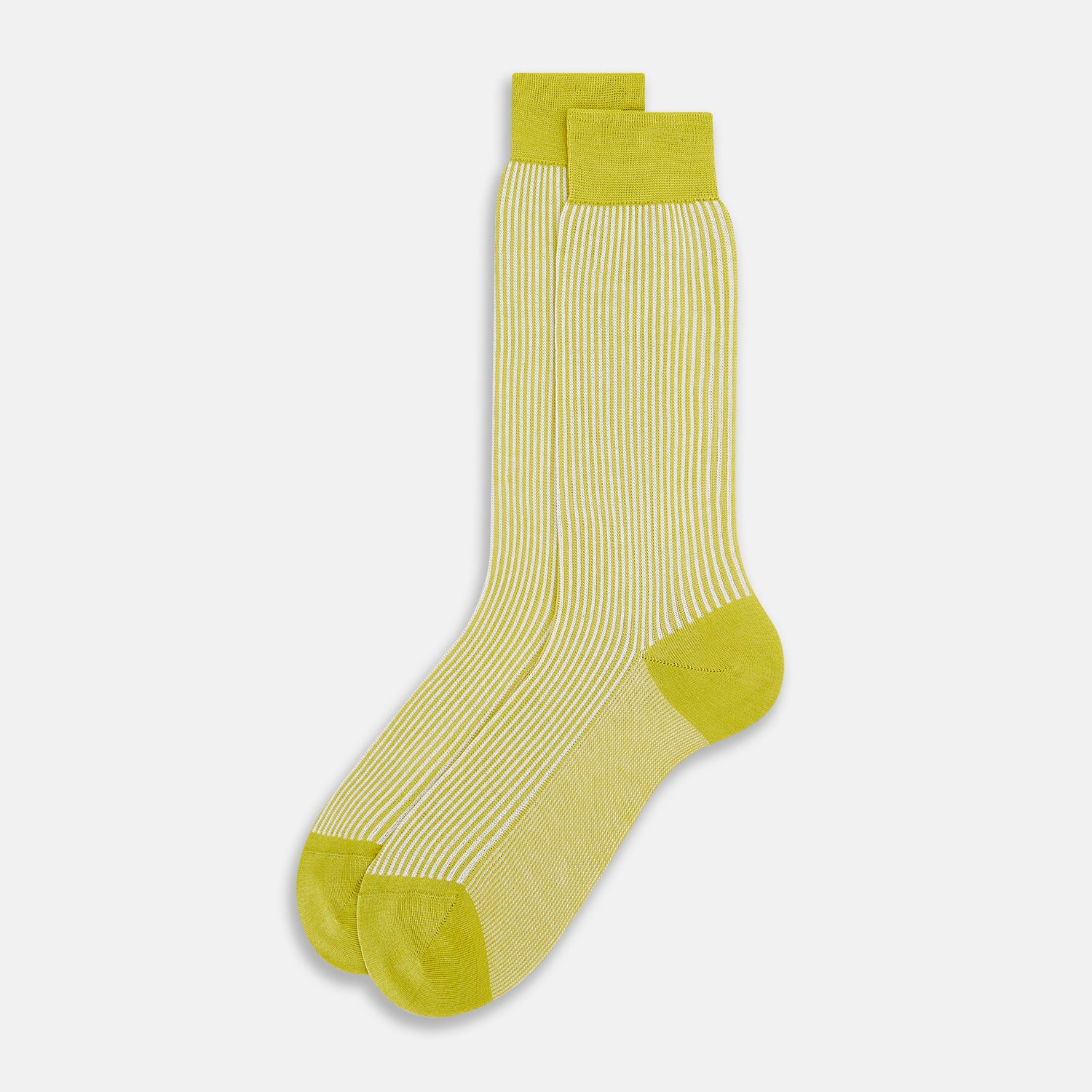 View 2 of product SOCKS SHORT COTTON CHARTREUSE LEMON STRIPE 10+