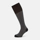 SOCKS LONG COTTON CHARCOAL STRIPE 13