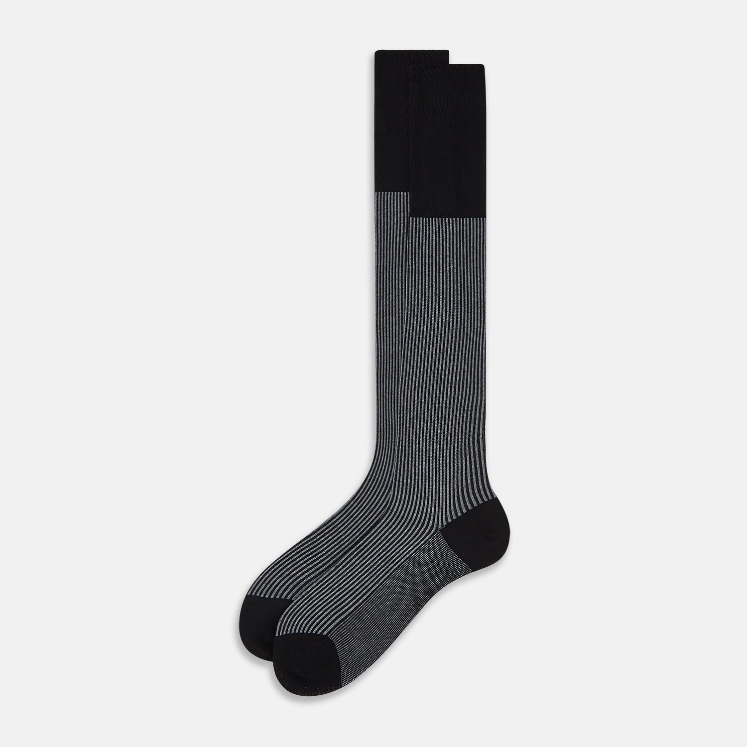 View 2 of product SOCKS LONG COTTON CHARCOAL STRIPE 13