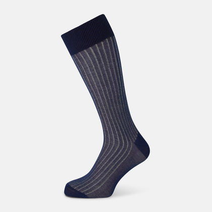 Azzurro Striped Mid-Length Socks