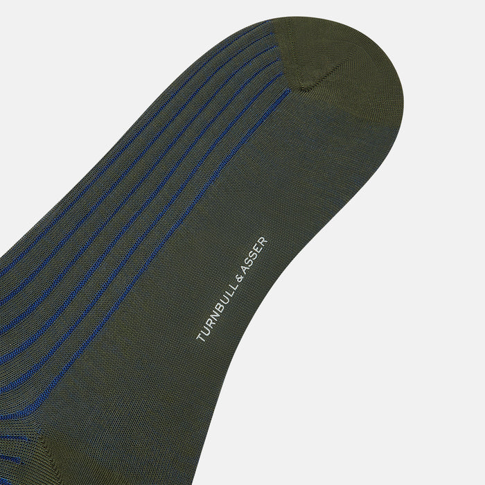 Sage Striped Mid-Length Socks Image 2