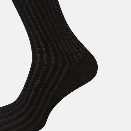 Black Striped Long Socks Image 3
