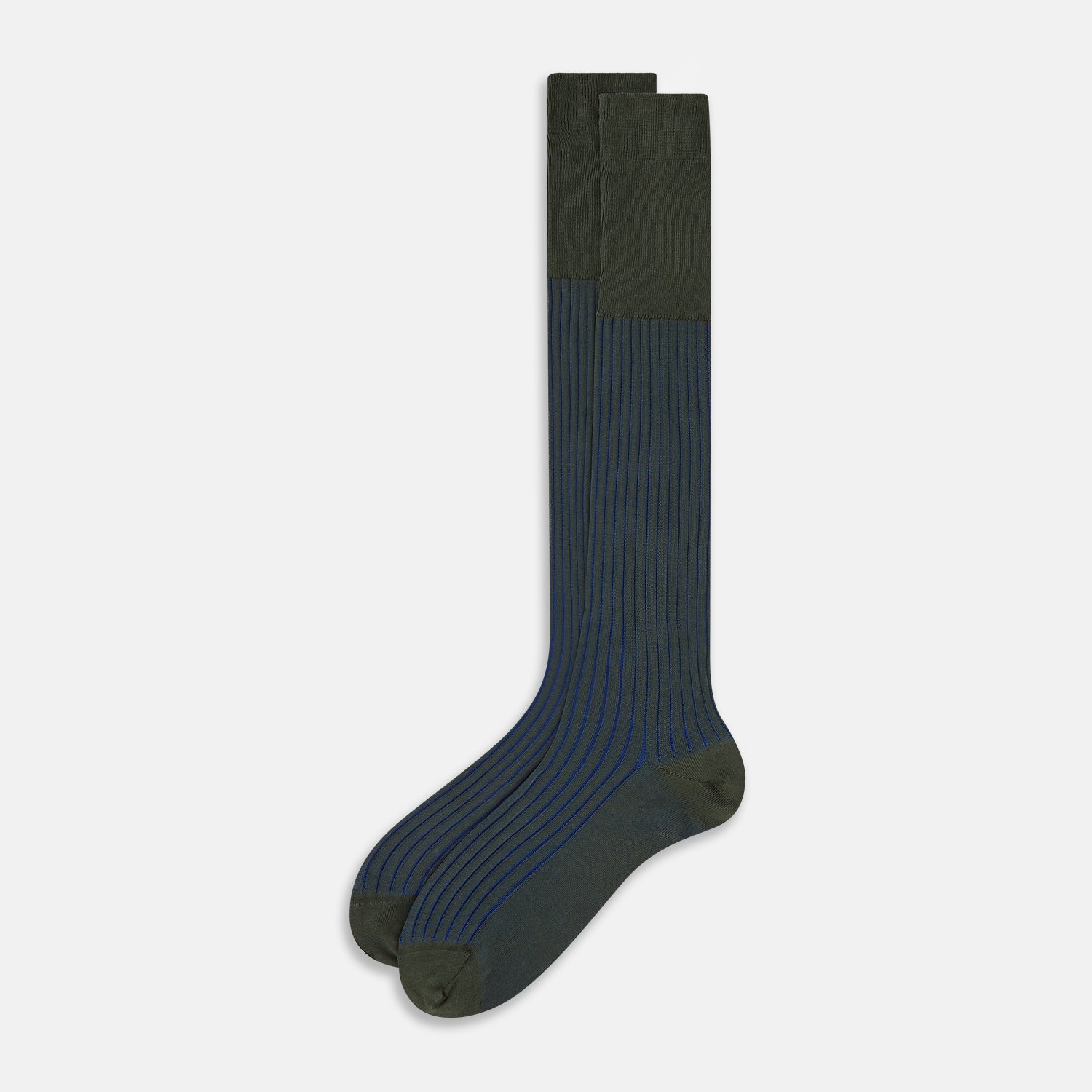 View 2 of product SOCKS LONG COTTON SAGE STRIPE 11+