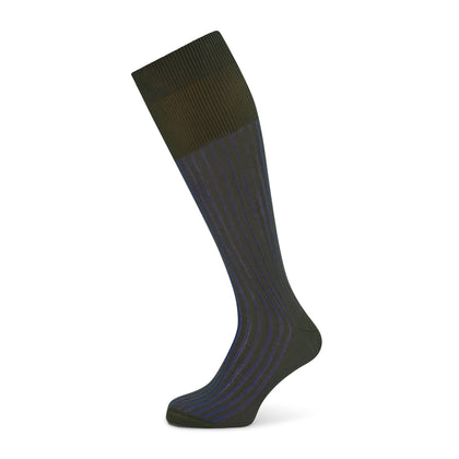 Sage Striped Long Socks Image 4
