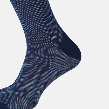 Azzurro Cotton-Linen Mid-Length Socks Image 3