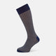 SOCKS SHORT COTTON/LINEN RIB DENIM 12