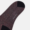 View 3 of product SOCKS SHORT COTTON/LINEN RIB BURGUNDY 11+