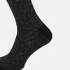 View 4 of product SOCKS SHORT COTTON/LINEN HARLEQUIN CHARCOAL 11+