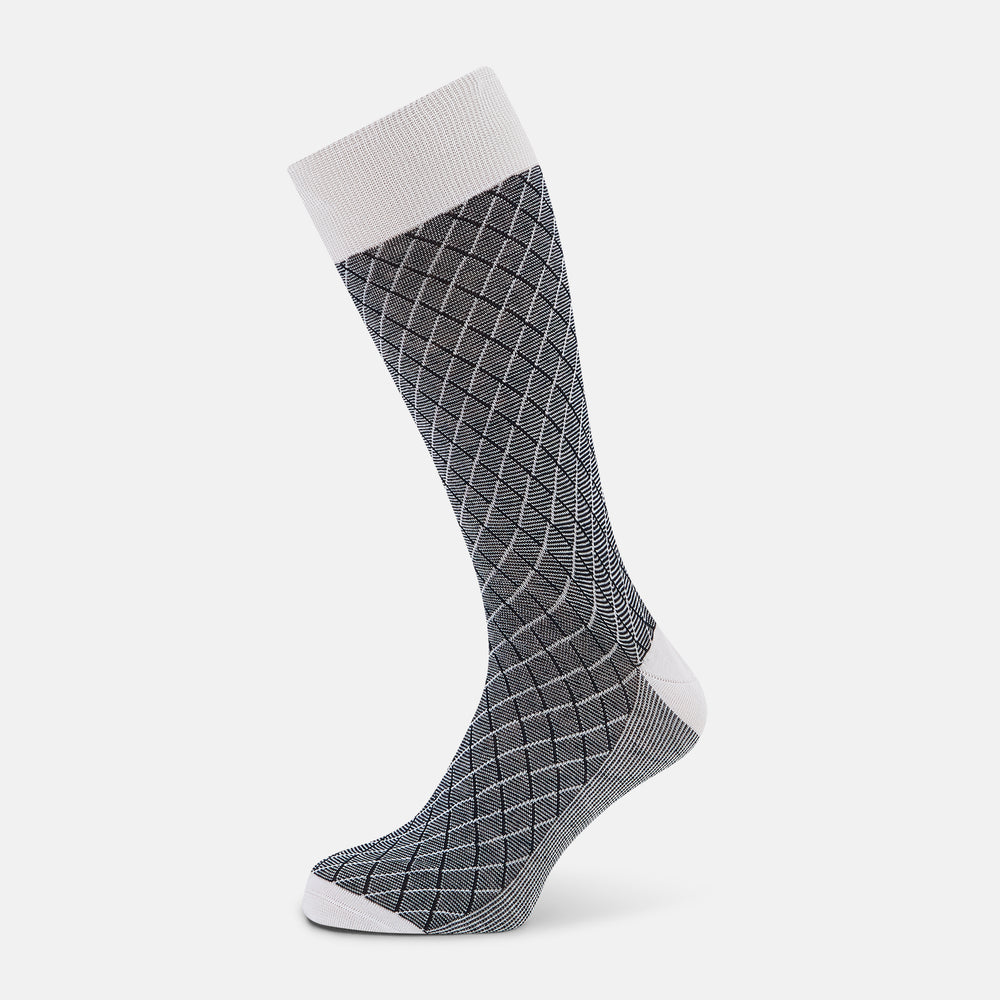 SOCKS SHORT COTTON/LINEN HARLEQUIN LIGHT PINK 11+