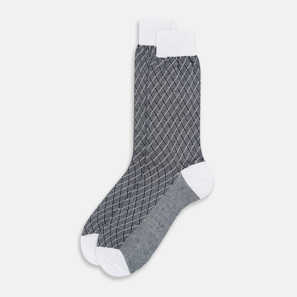 SOCKS SHORT COTTON/LINEN HARLEQUIN LIGHT PINK 11+