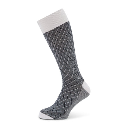 Light Pink Harlequin Cotton-Linen Mid-Length Socks Image 4