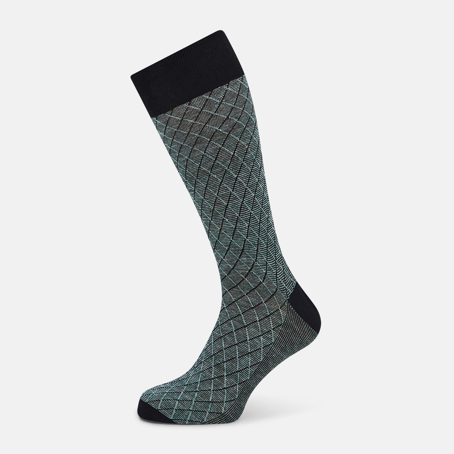 View 1 of product SOCKS SHORT COTTON/LINEN HARLEQUIN SAGE 10+