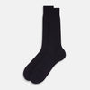 View 2 of product Navy Wool Mid-Length Socks 12