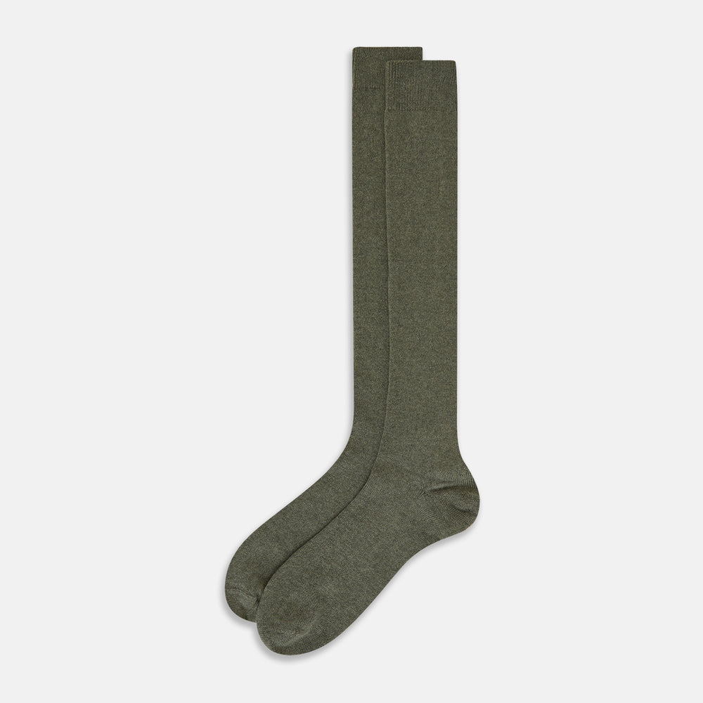Pistachio Cashmere Long Socks 13