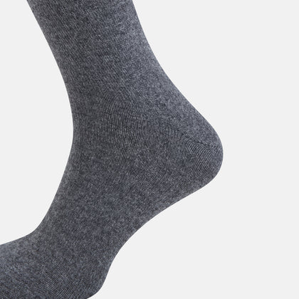 Steel Melange Cashmere Mid-length Socks Image 3