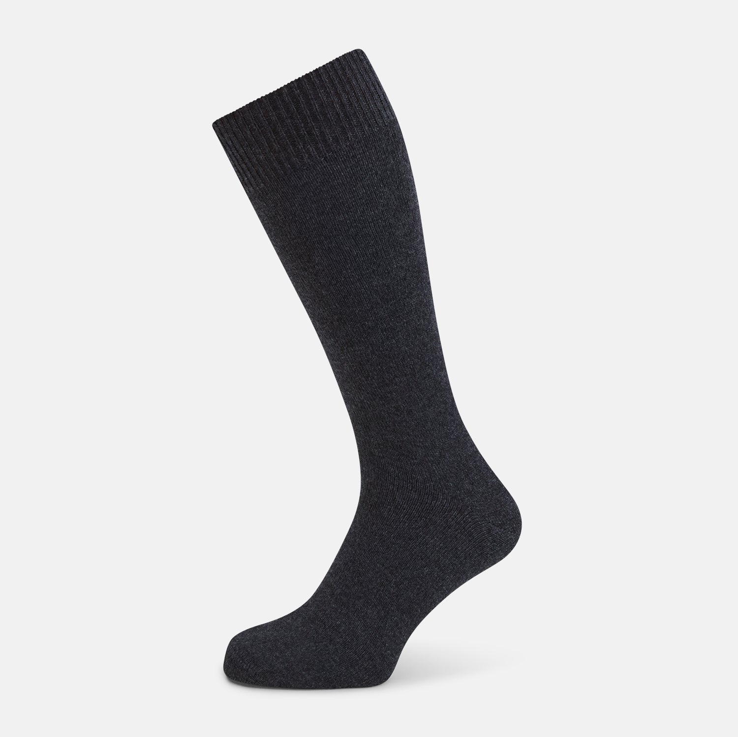 View 1 of product Charcoal Melange Cashmere Mid-length Socks OS