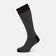Black and Grey Stripe Wool Mid-length Socks 13