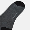 View 3 of product Black and Grey Stripe Wool Mid-length Socks 13