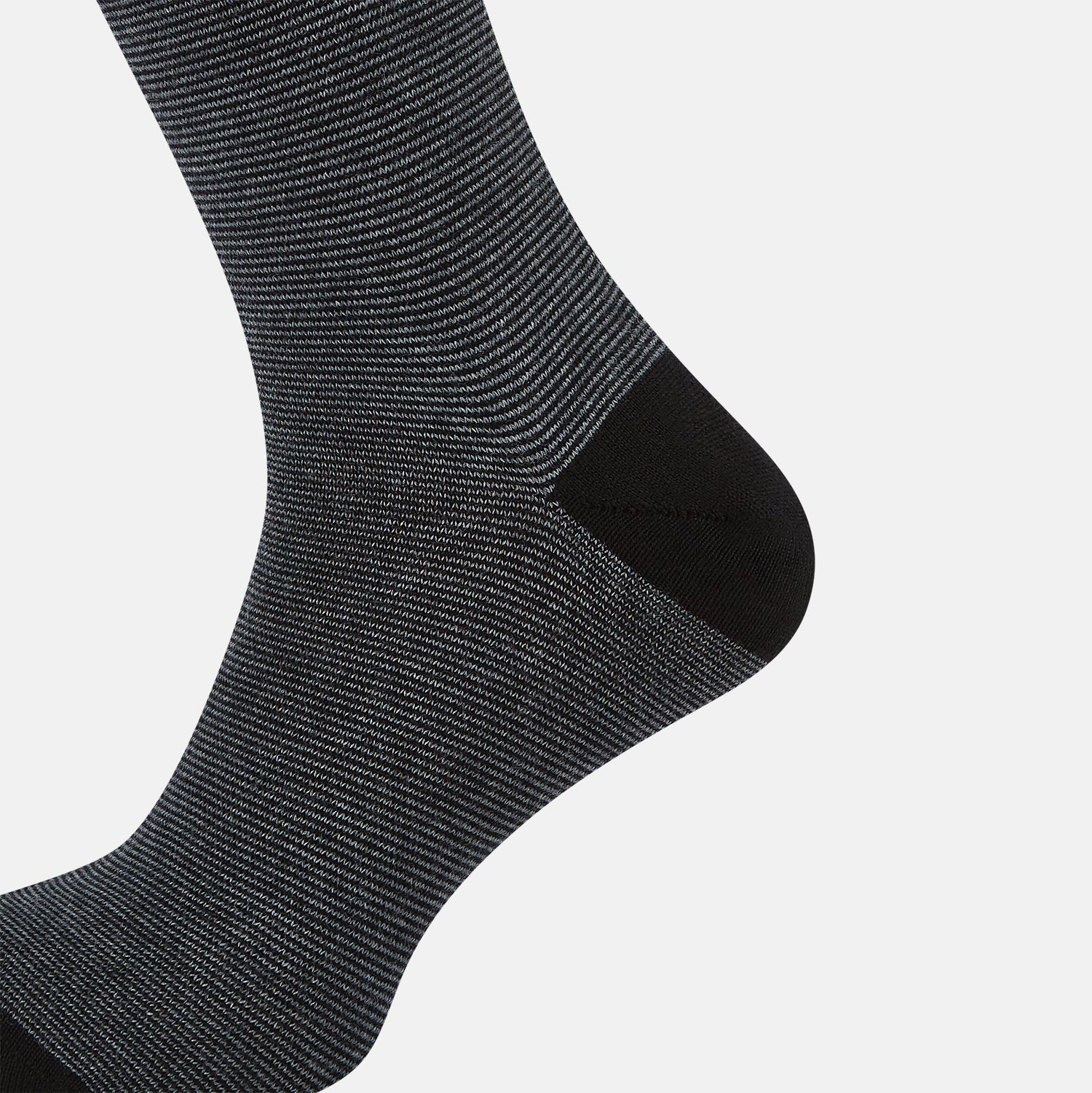 Image 4 of product Black and Grey Stripe Wool Mid-length Socks 13