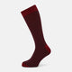 Burgundy and Red Stripe Wool Mid-length Socks 13