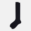 View 2 of product Navy Ribbed Wool Long Socks 13