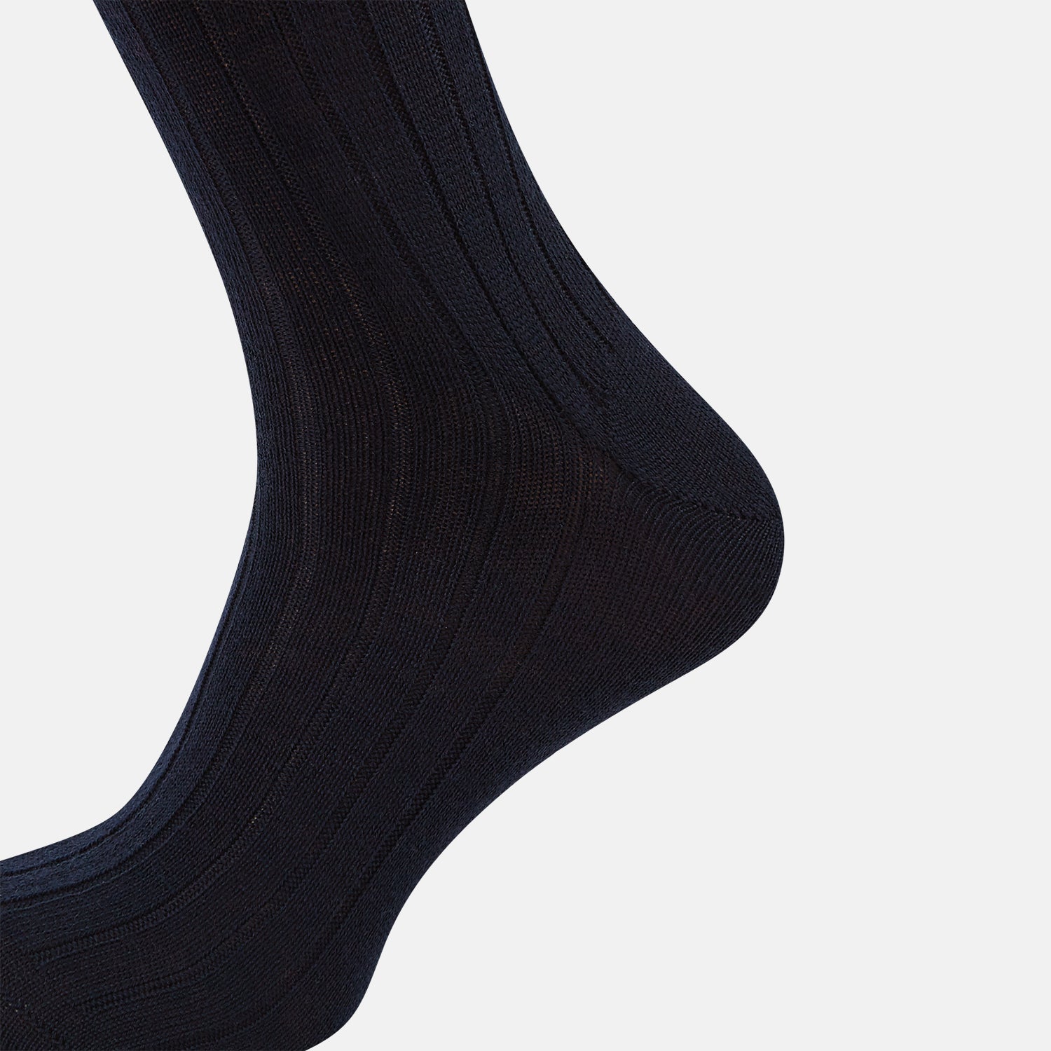 Image 4 of product Navy Ribbed Wool Long Socks 13