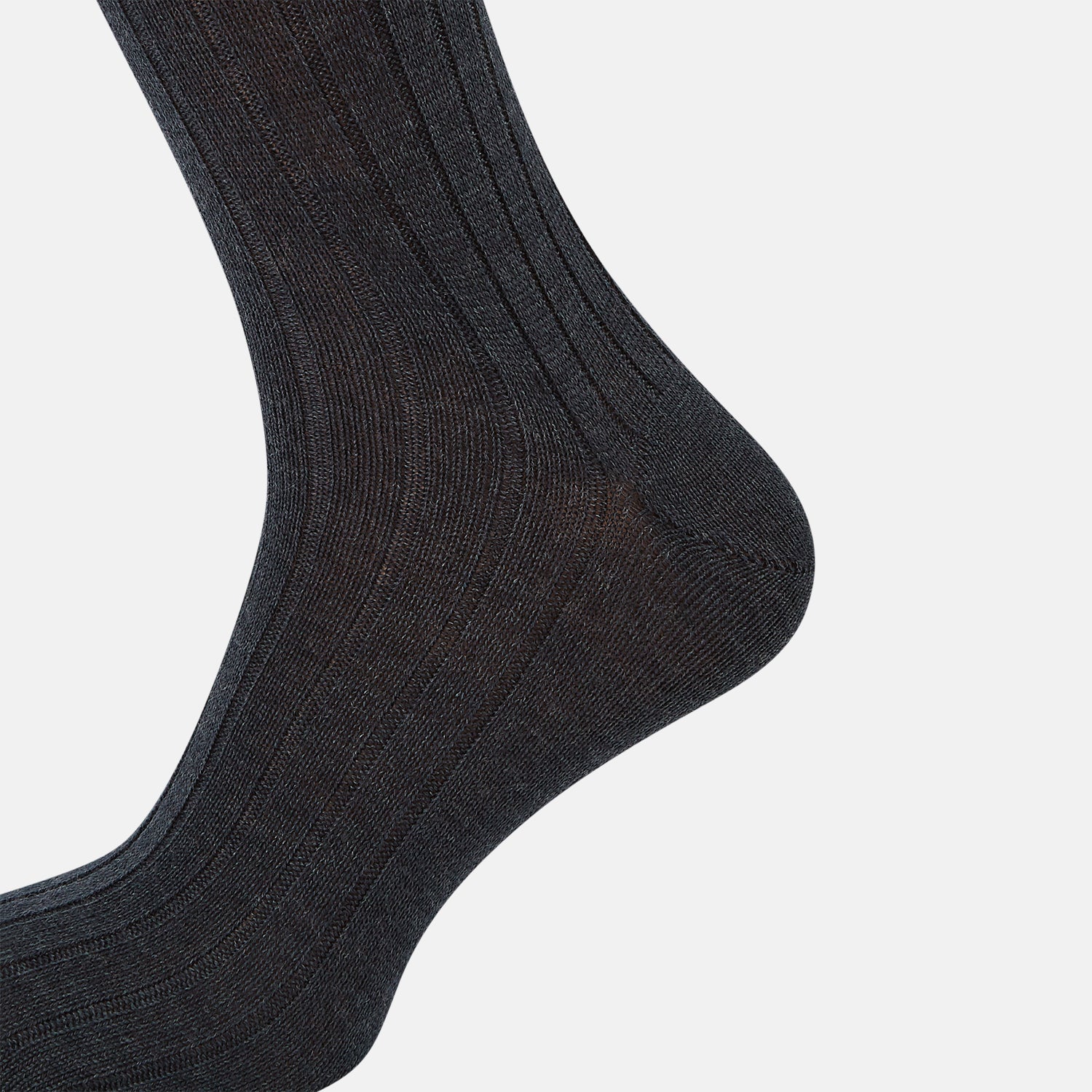 Image 4 of product Charcoal Ribbed Wool Long Socks 13