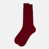 View 2 of product Burgundy Ribbed Wool Mid-length Socks 13