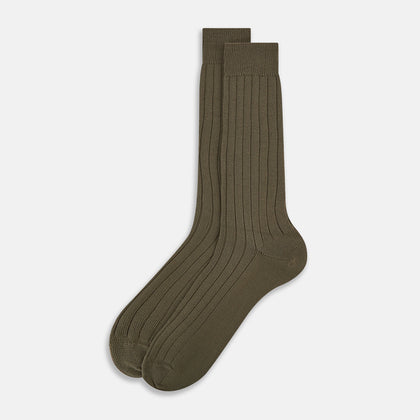 Sage Wool Mid-length Socks
