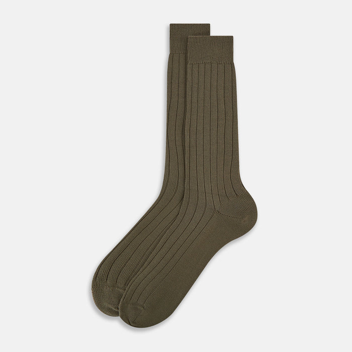 Sage Wool Mid-length Socks Image 1