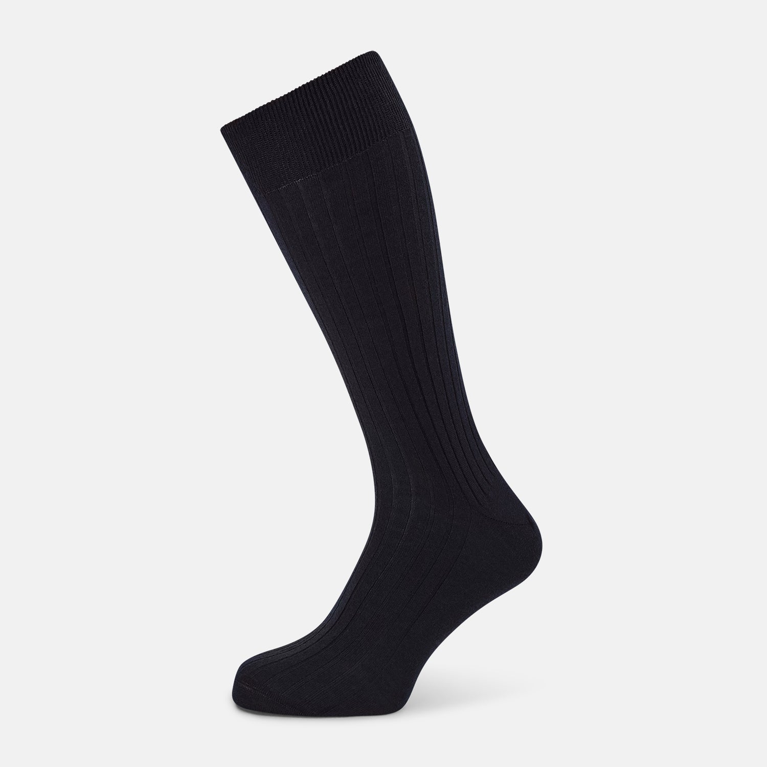 View 1 of product Navy Cashmere Silk Mid-length Socks 13