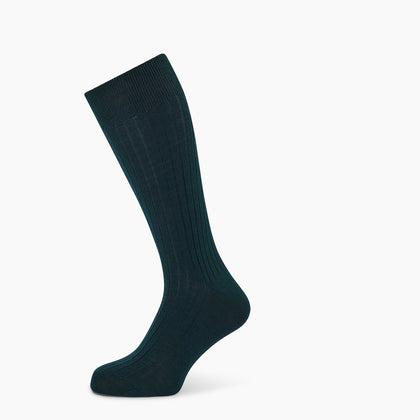 Forest Green Cashmere Silk Mid-length Socks Image 4